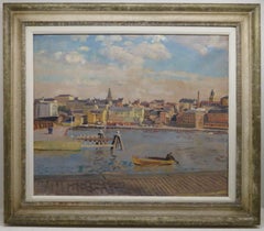 Original Ölgemälde STOCKHOLM SWEDEN von Stephen Bone NEAC 1904-58, Mid-Century