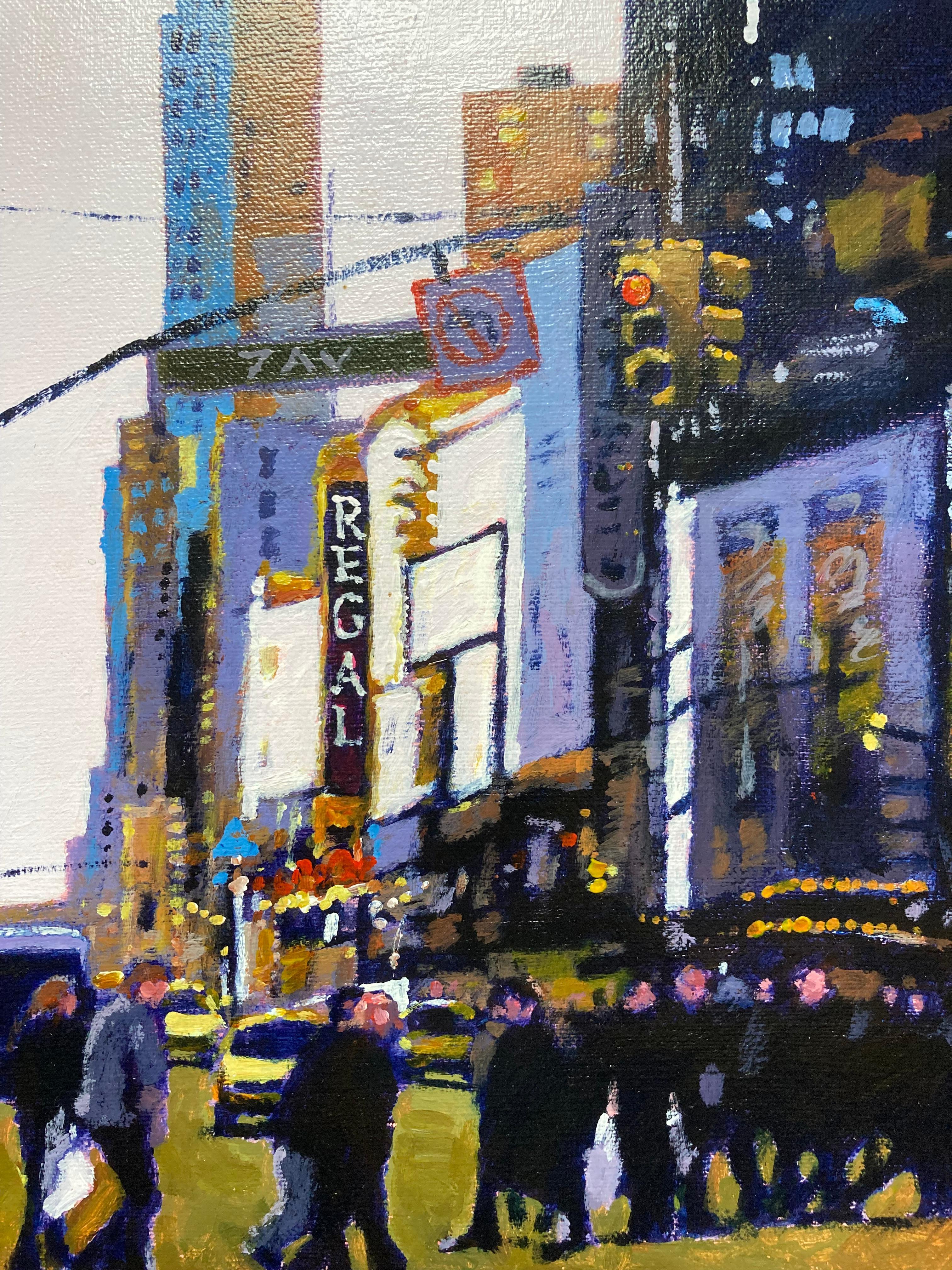 New York, New York (Downtown Manhattan, Ölgemälde) – Painting von Stephen Brook