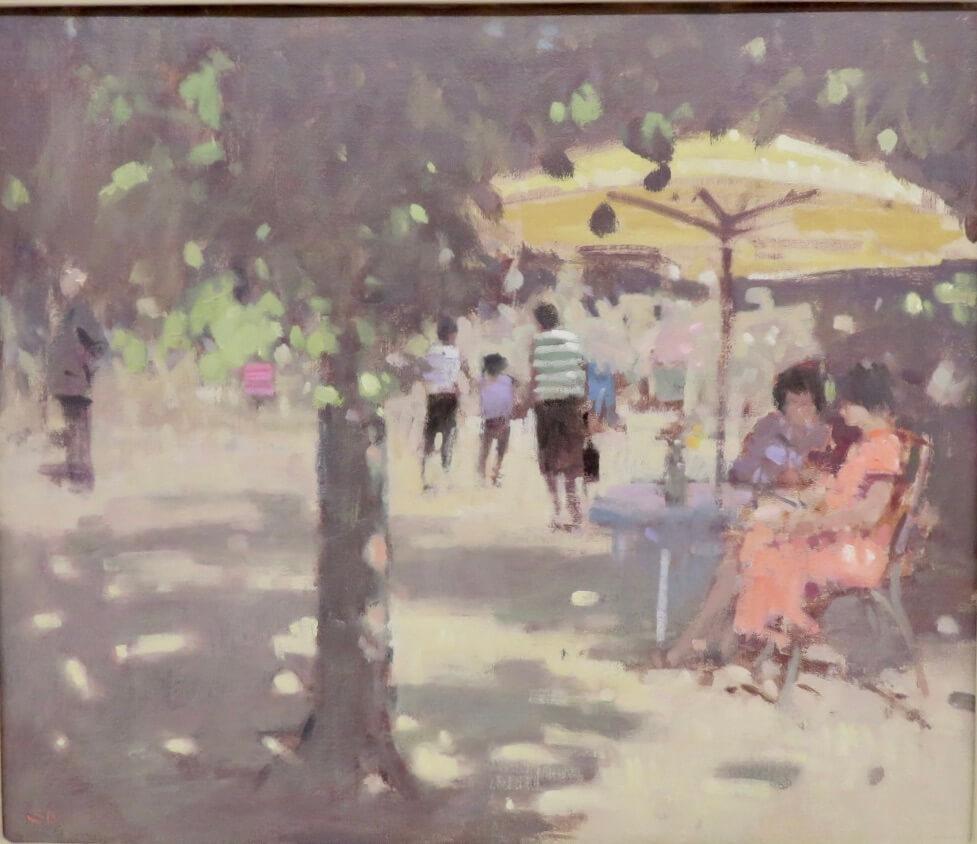 Original post impressionist oil painting by Stephen Brown RBA 