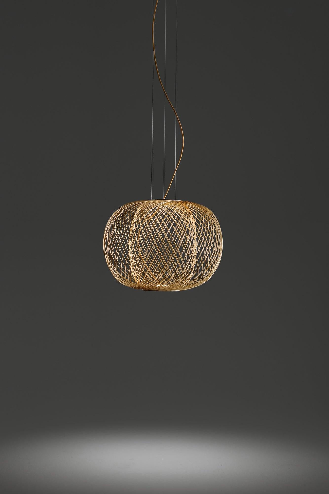 Anwar T 45

Suspension lamp, model Anwar T 45, designed by Stephen Burks in 2013. 
Manufactured by Parachilna. 

Each structure is composed by nearly 100 steel rods welded one by one. It’s an artisanal lamp that reminds traditional wicker baskets.