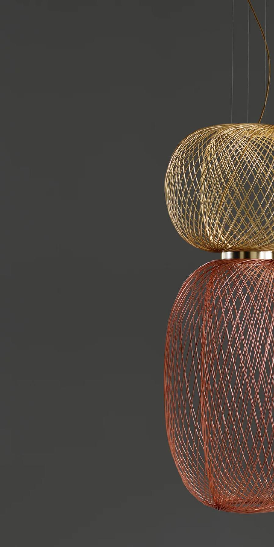 Mid-Century moderno Stephen Burks Anwar T Combi. Lampada a sospensione Top 45 / Bottom 90 per Parachilna in vendita