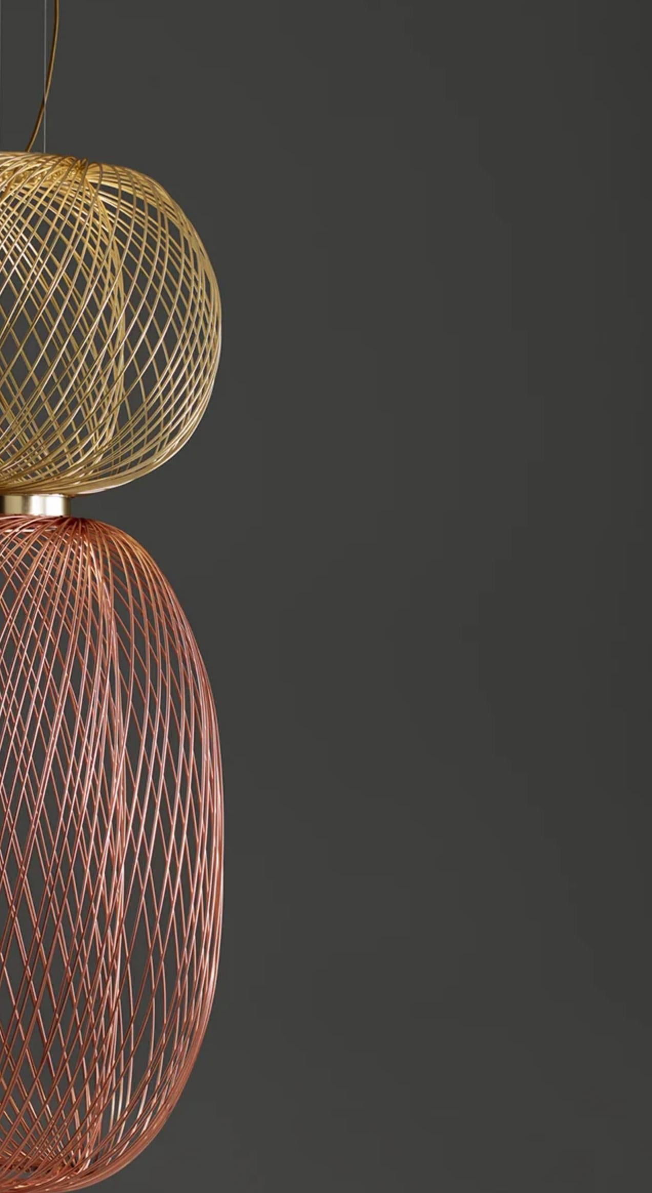 Acciaio Stephen Burks Anwar T Combi. Lampada a sospensione Top 45 / Bottom 90 per Parachilna in vendita