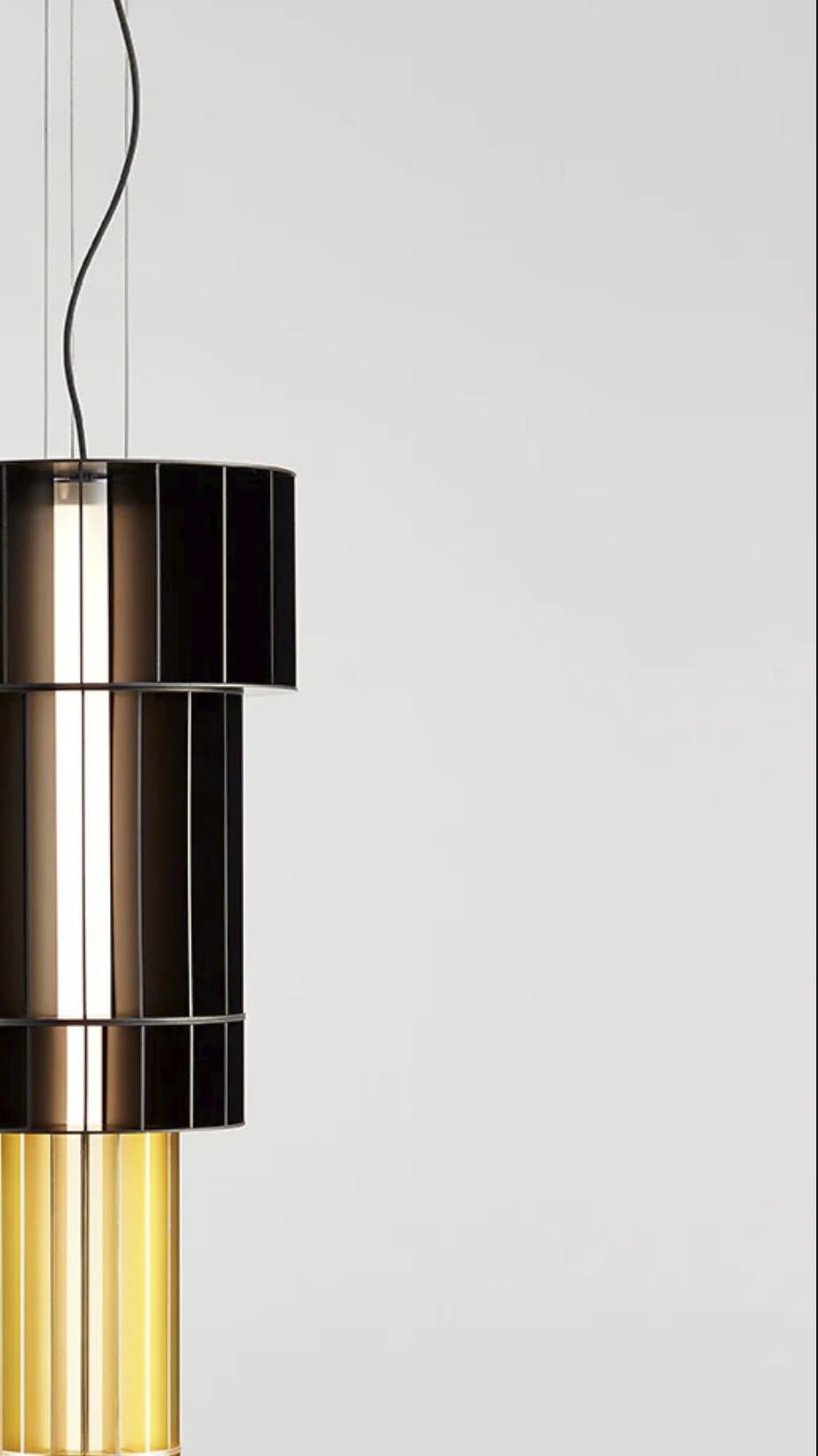 Contemporary Stephen Burks Babel T GR Custom Combination Suspended Lamp For Parachilna For Sale