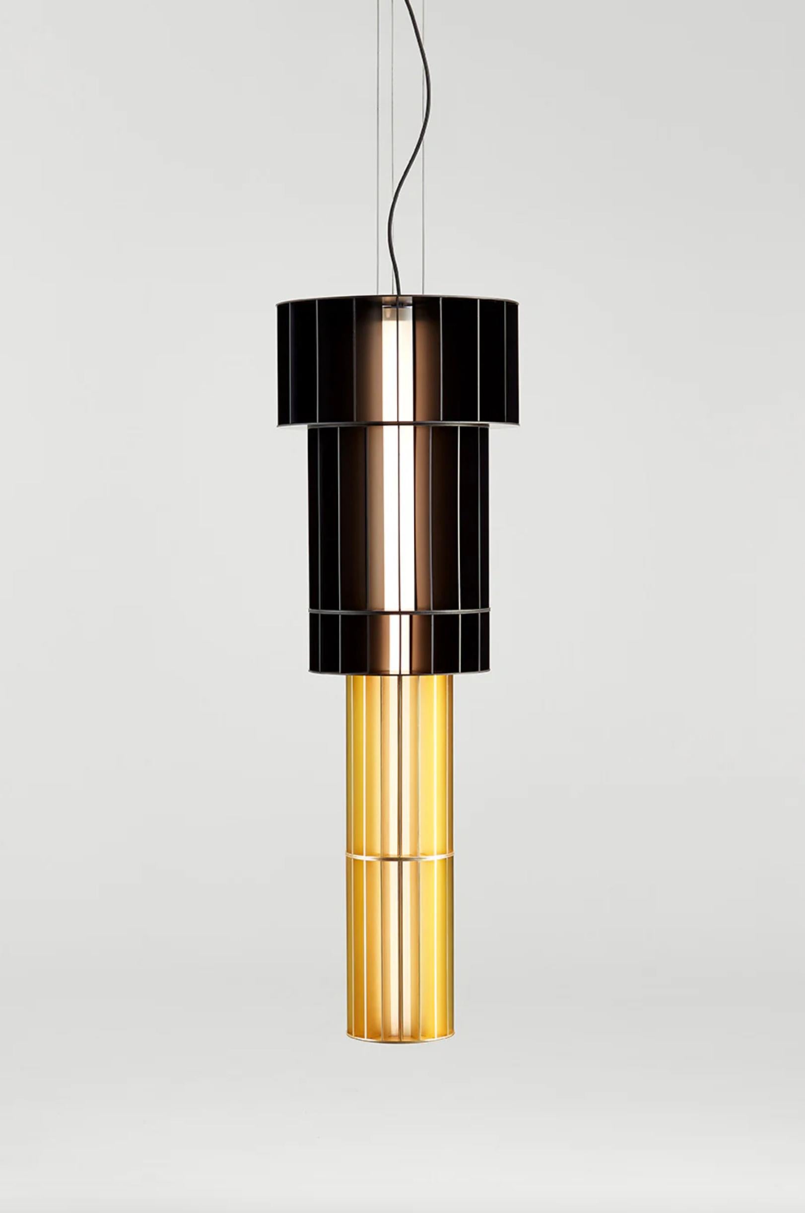 Stephen Burks Babel T GR Lámpara Suspendida Dorada Para Parachilna en venta 3