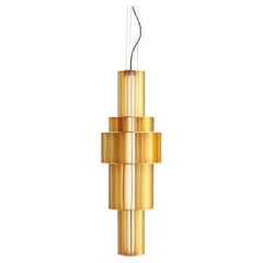 Stephen Burks Babel T GR Golden Suspended Lamp For Parachilna