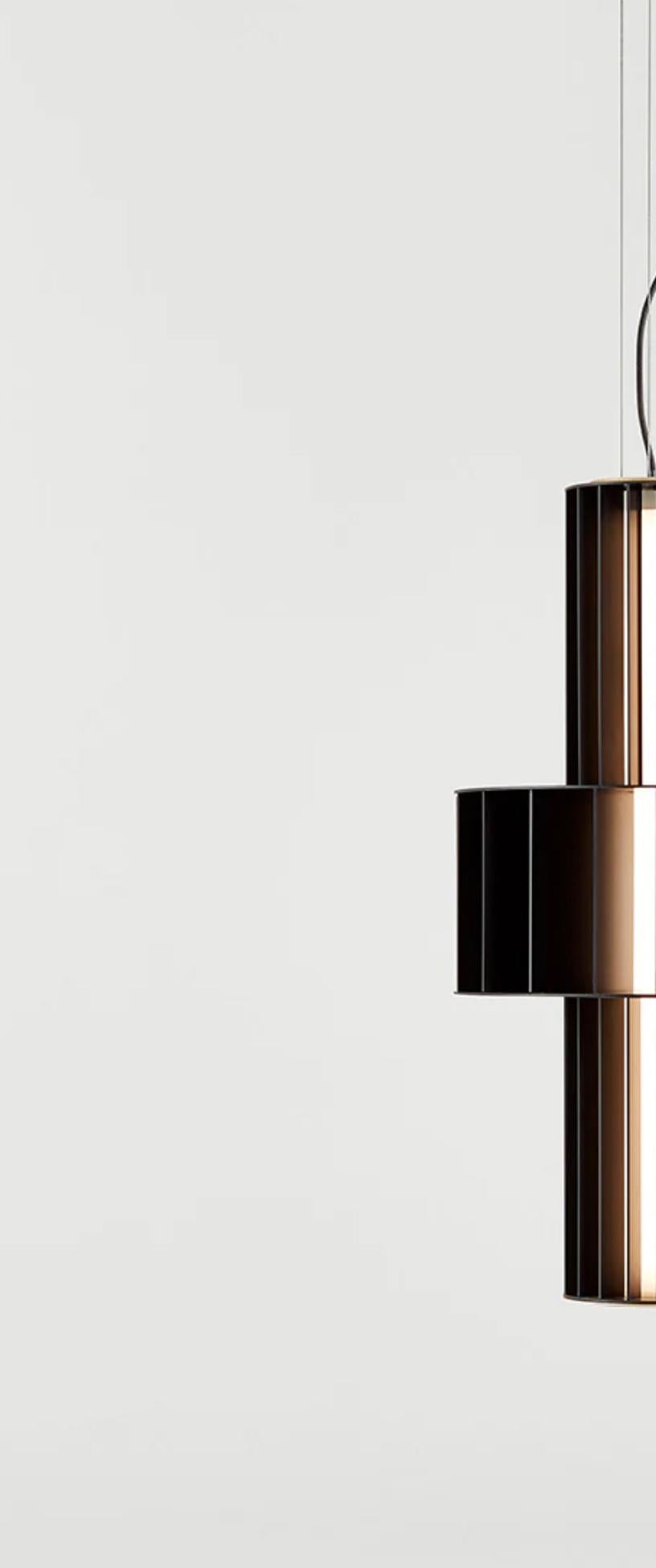Mid-Century moderno Stephen Burks Babel T ME Black Mate  Lampada a sospensione per Parachilna in vendita