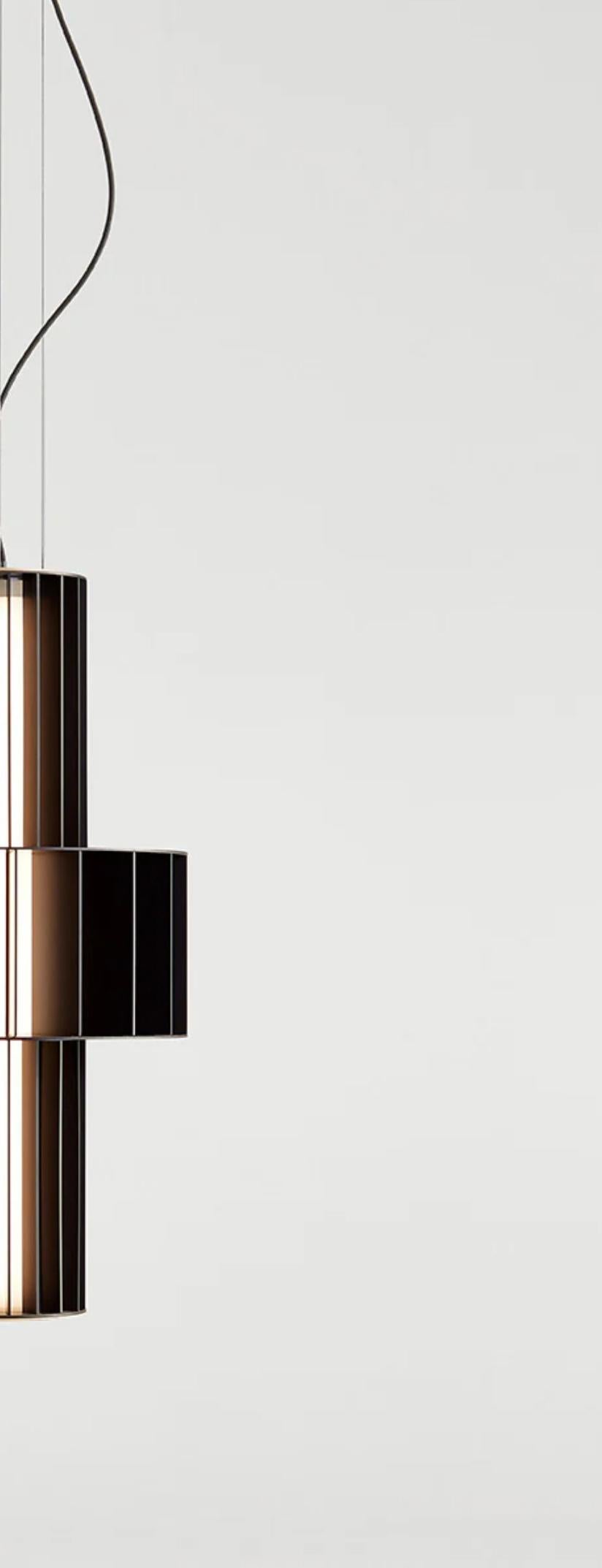 Stephen Burks Babel T ME Negro Mate  Lámpara Suspendida Para Parachilna en venta 1