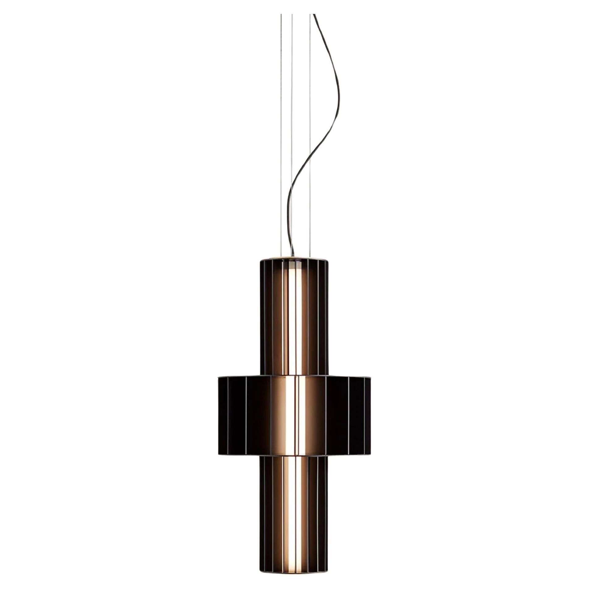 Stephen Burks Babel T ME Black Mate Lampada a sospensione per Parachilna