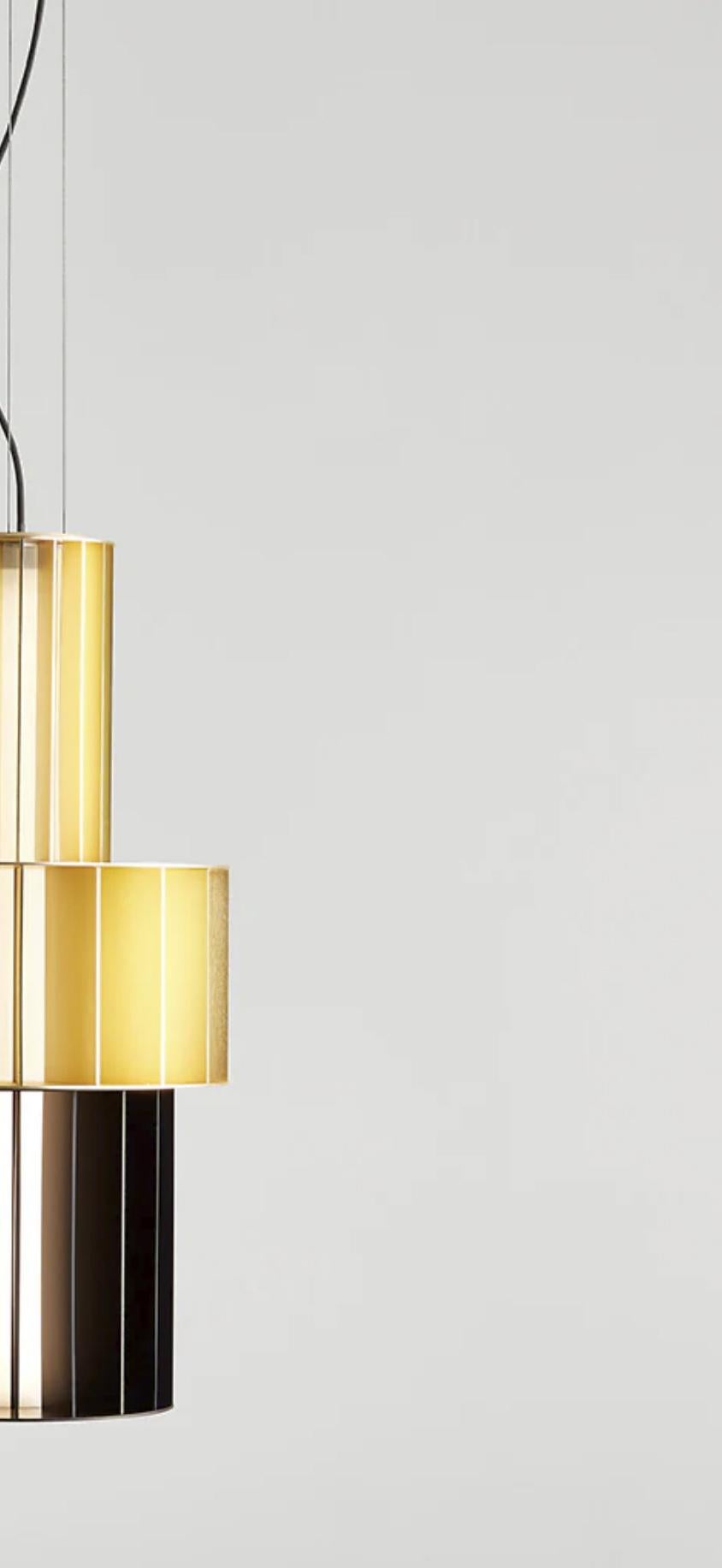 Aluminum Stephen Burks Babel T Me Custom Suspended Lamp For Parachilna For Sale