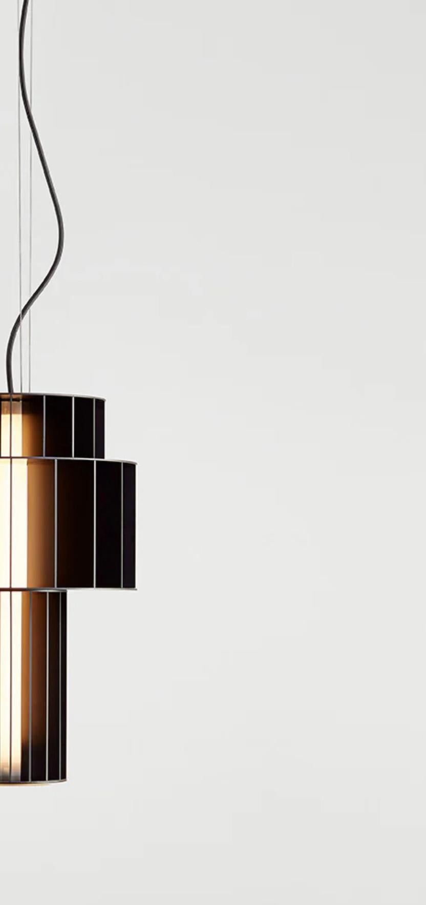 Stephen Burks Babel T PE Black Suspended Lamp For Parachilna in vendita 1