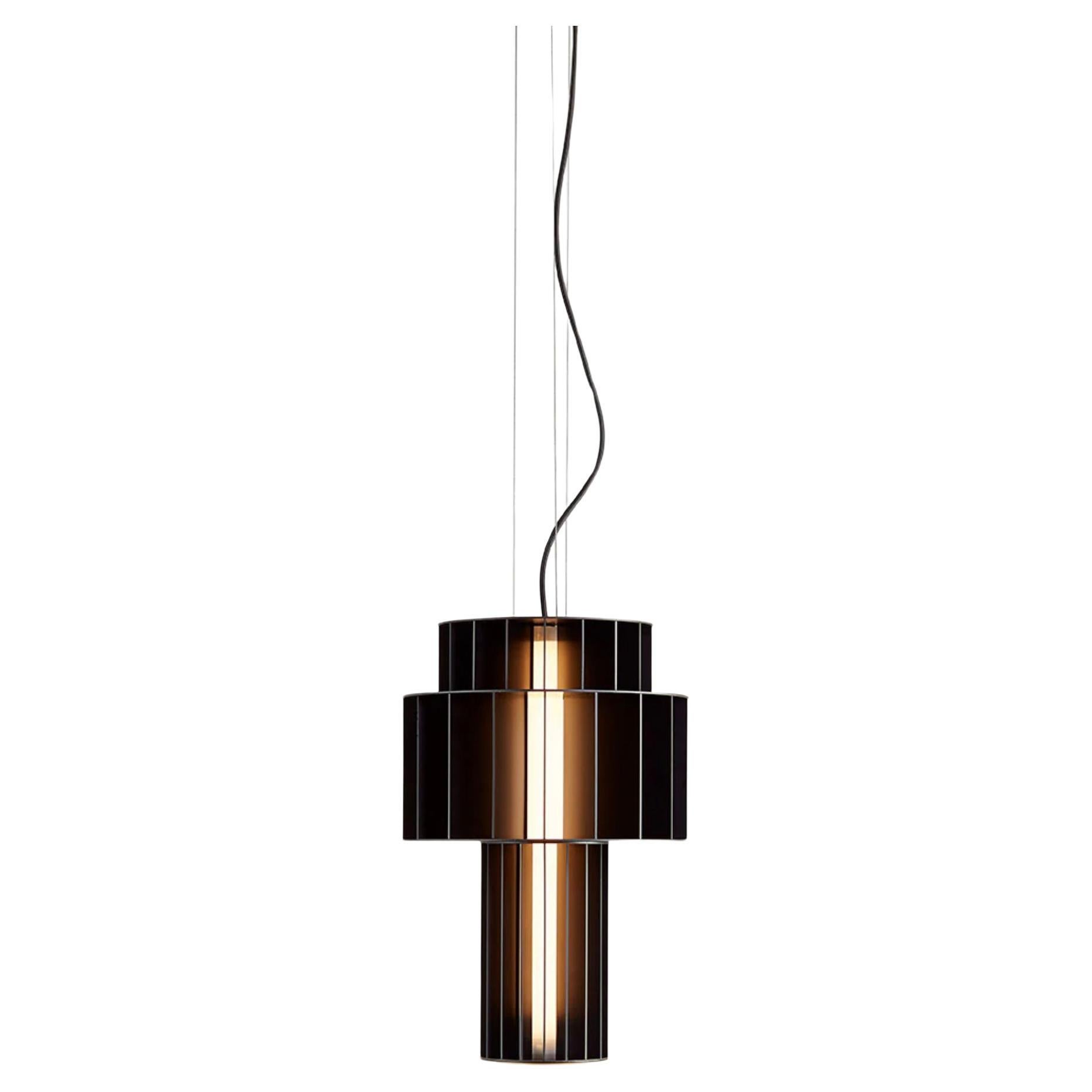 Stephen Burks Babel T PE Black Suspended Lamp For Parachilna