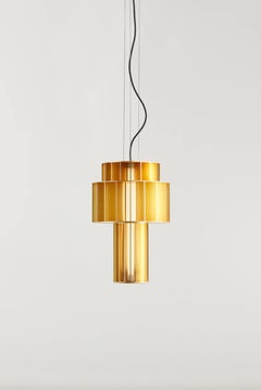 Stephen Burks Babel T PE Golden Suspended Lamp For Parachilna