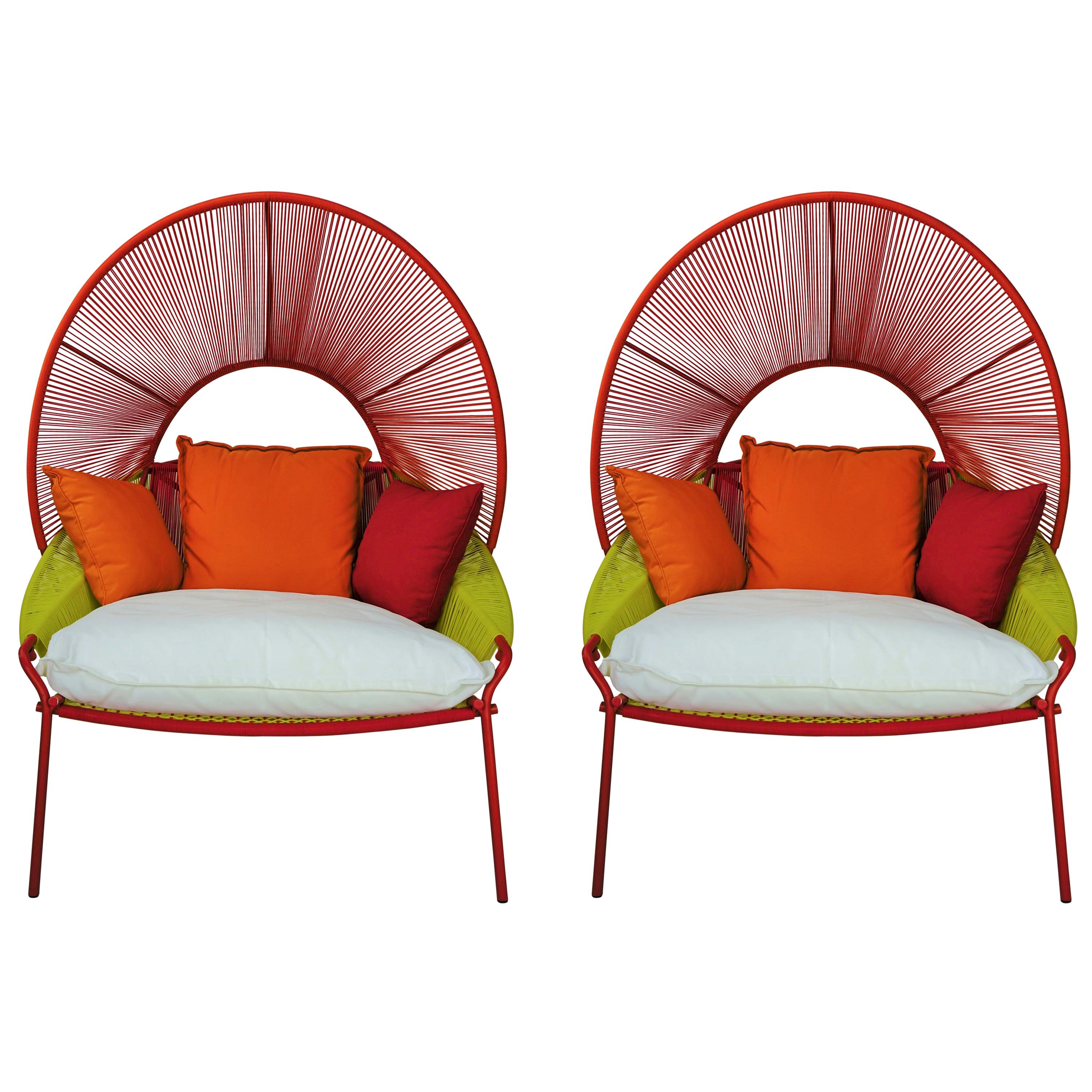 Stephen Burks Design Pair of Outdoor Lounger Armchairs European Edition