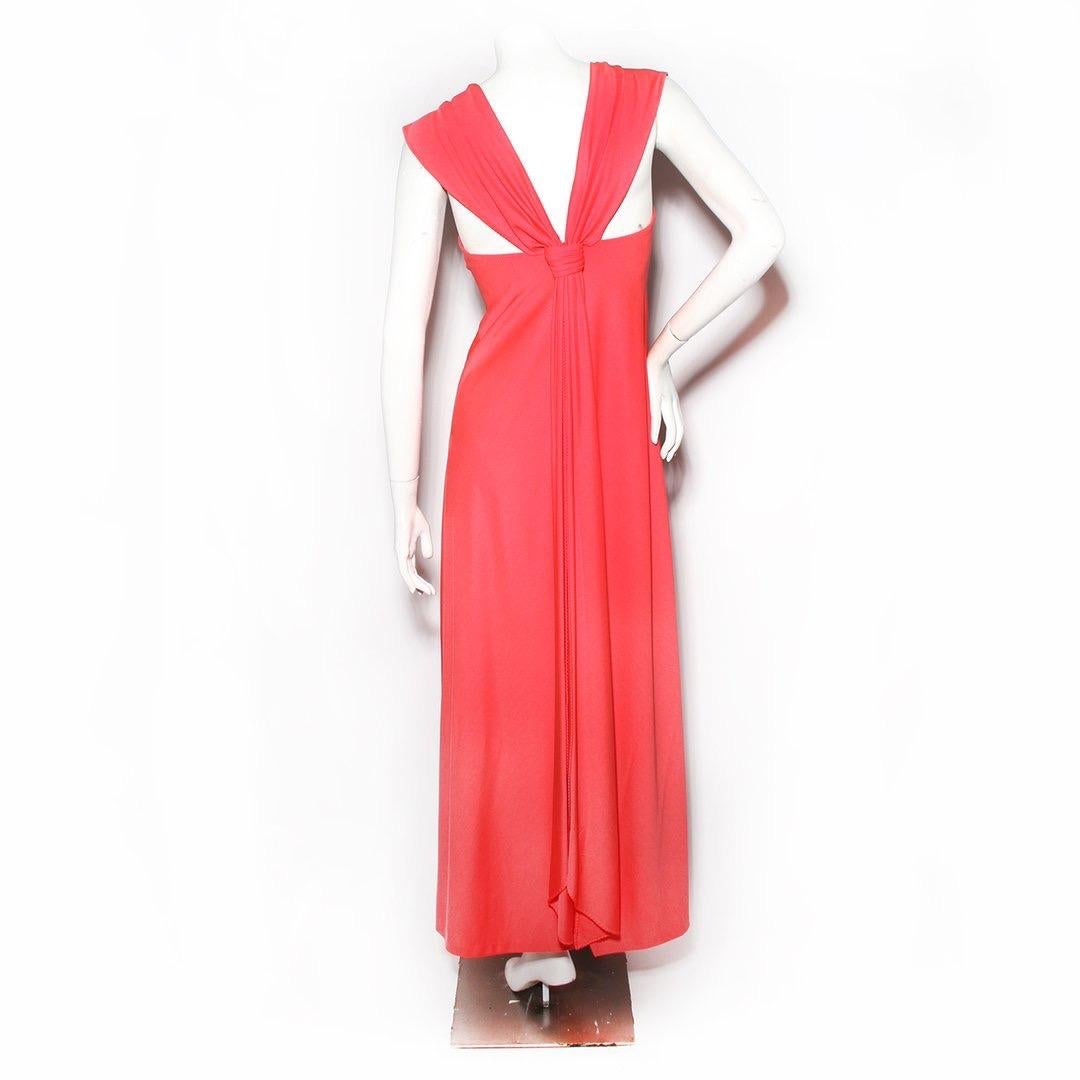 Pink Stephen Burrows Drape Detail Dress