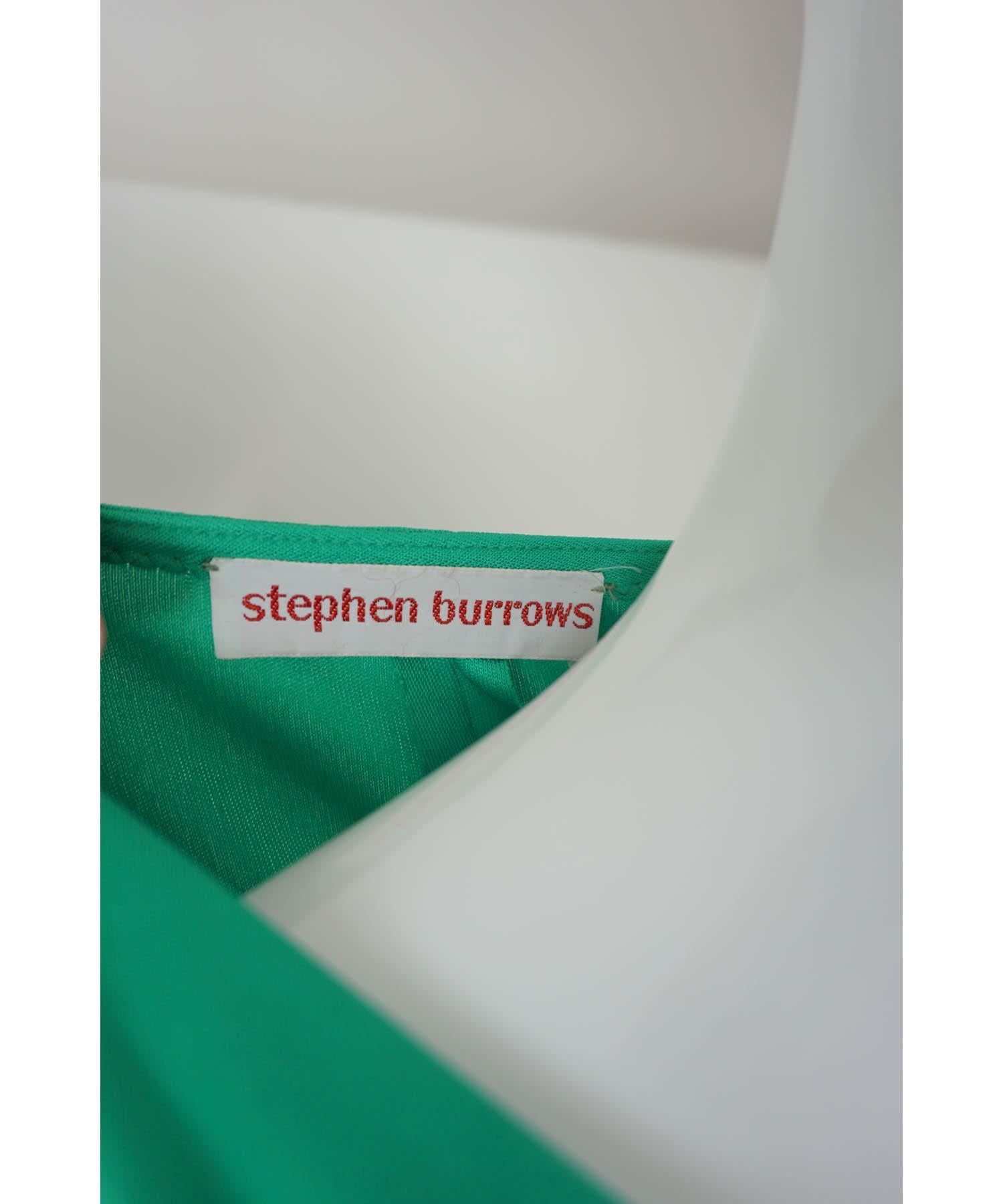Stephen Burrows Kelly Green Rayon Matte Jersey Robe des années 1970 en vente 2