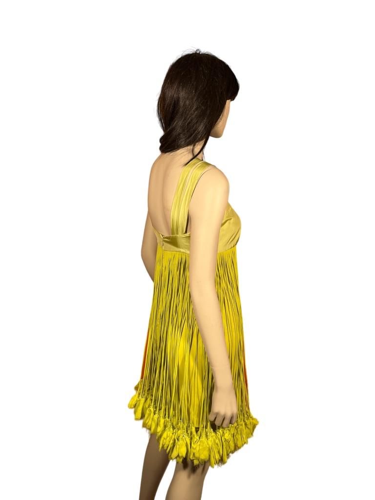 neon tassel dress
