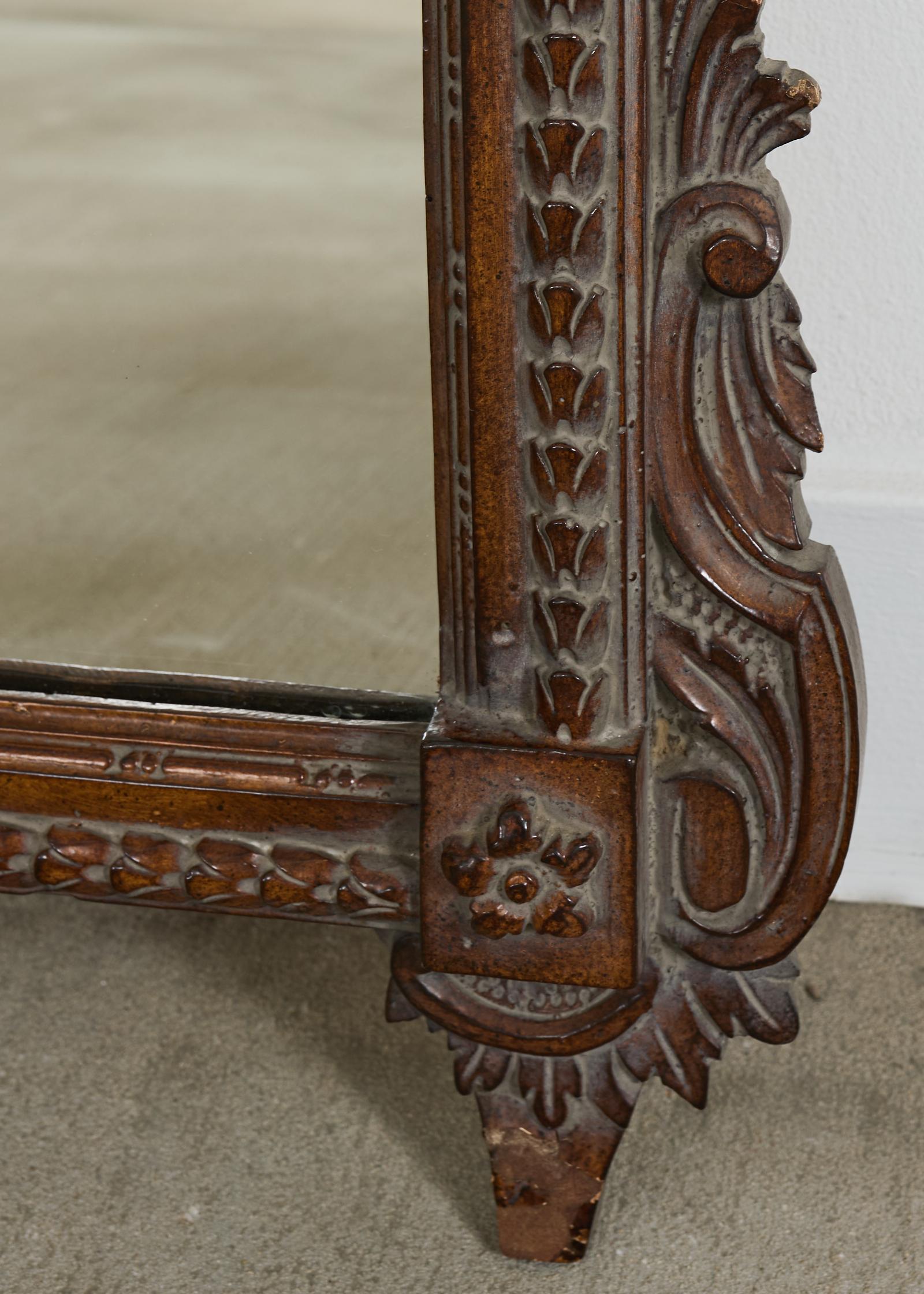 Stephen Cavallo Louis XVI Style Carved Wall Mirror For Sale 6