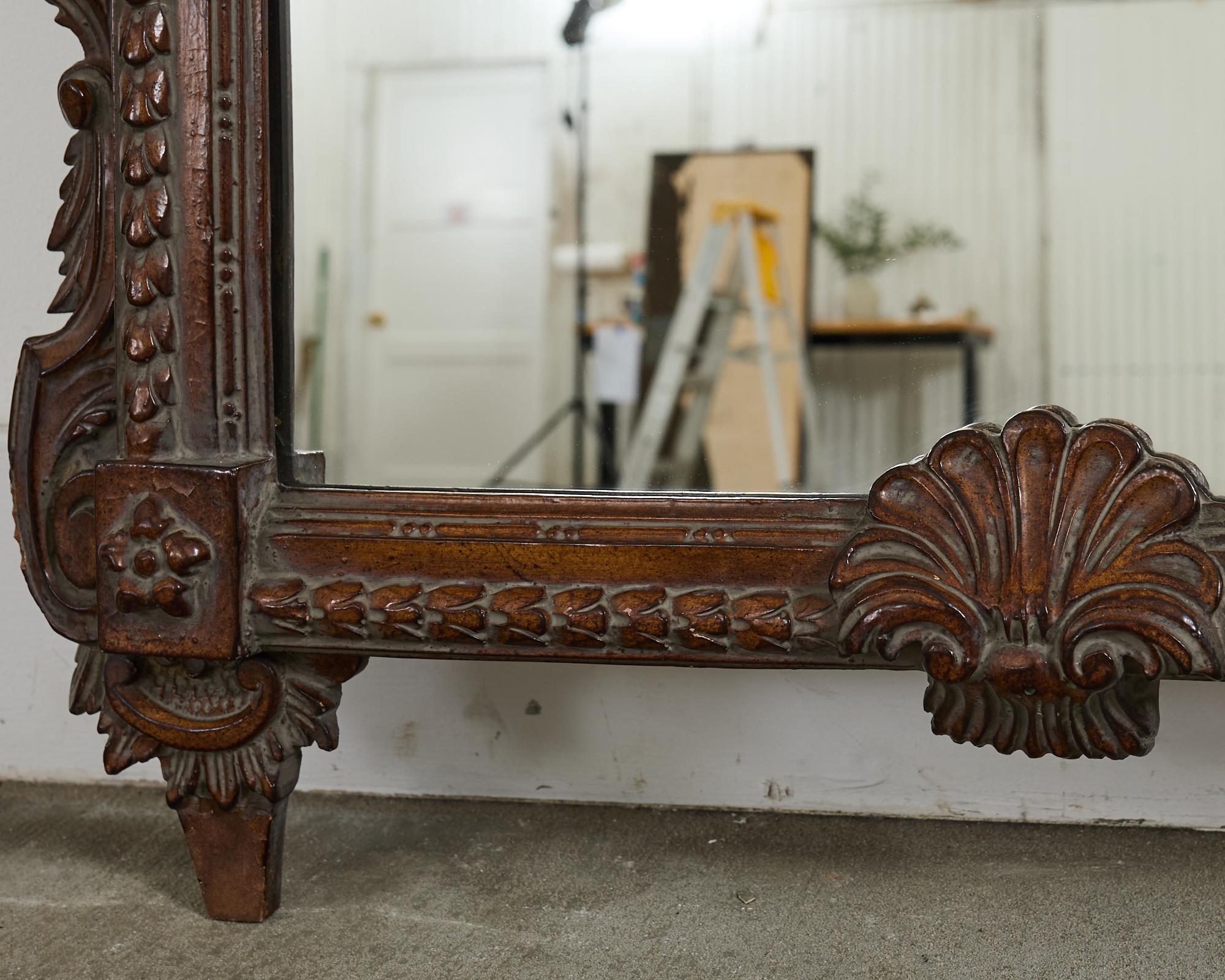 Stephen Cavallo Louis XVI Style Carved Wall Mirror For Sale 8