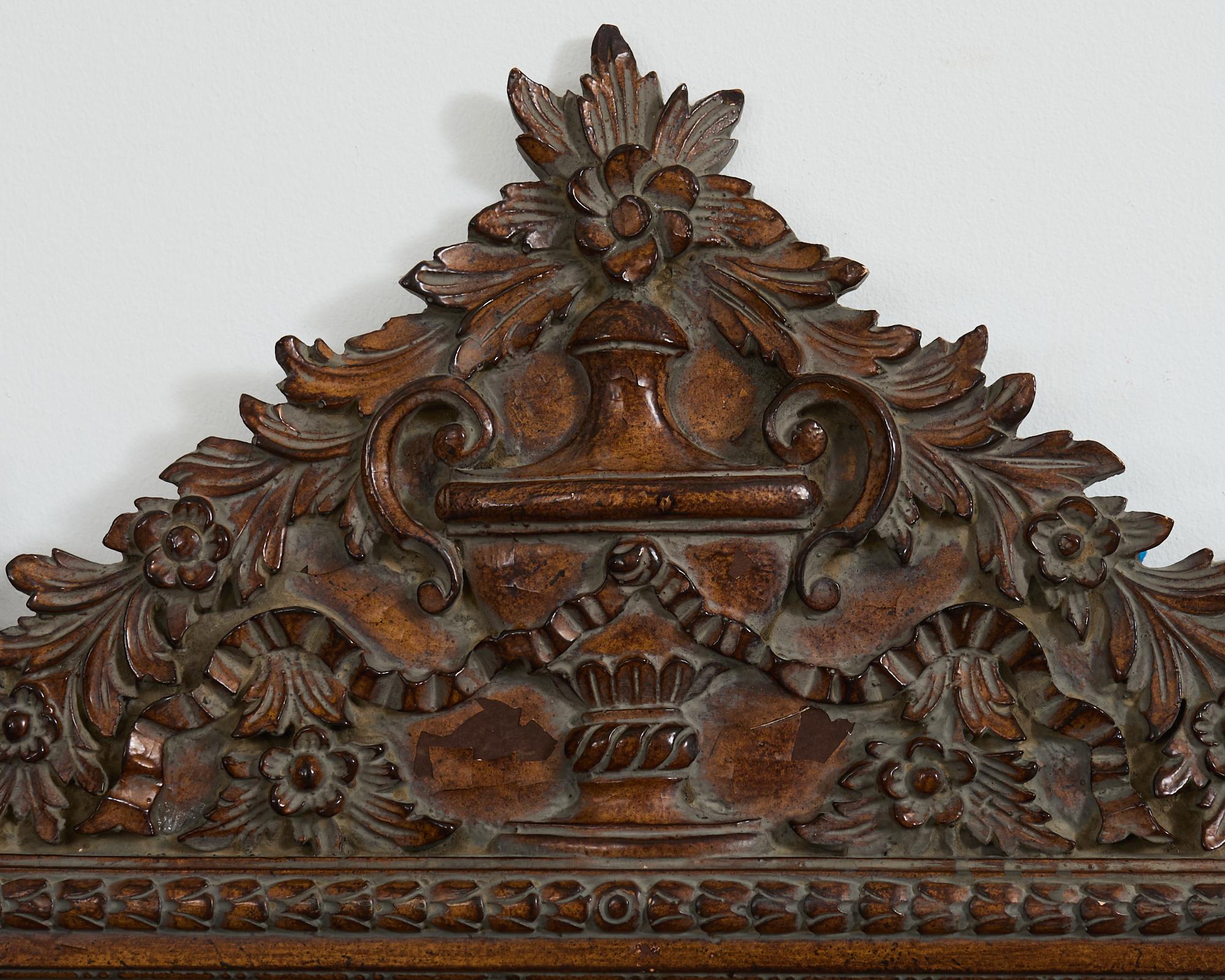 Hand-Crafted Stephen Cavallo Louis XVI Style Carved Wall Mirror For Sale