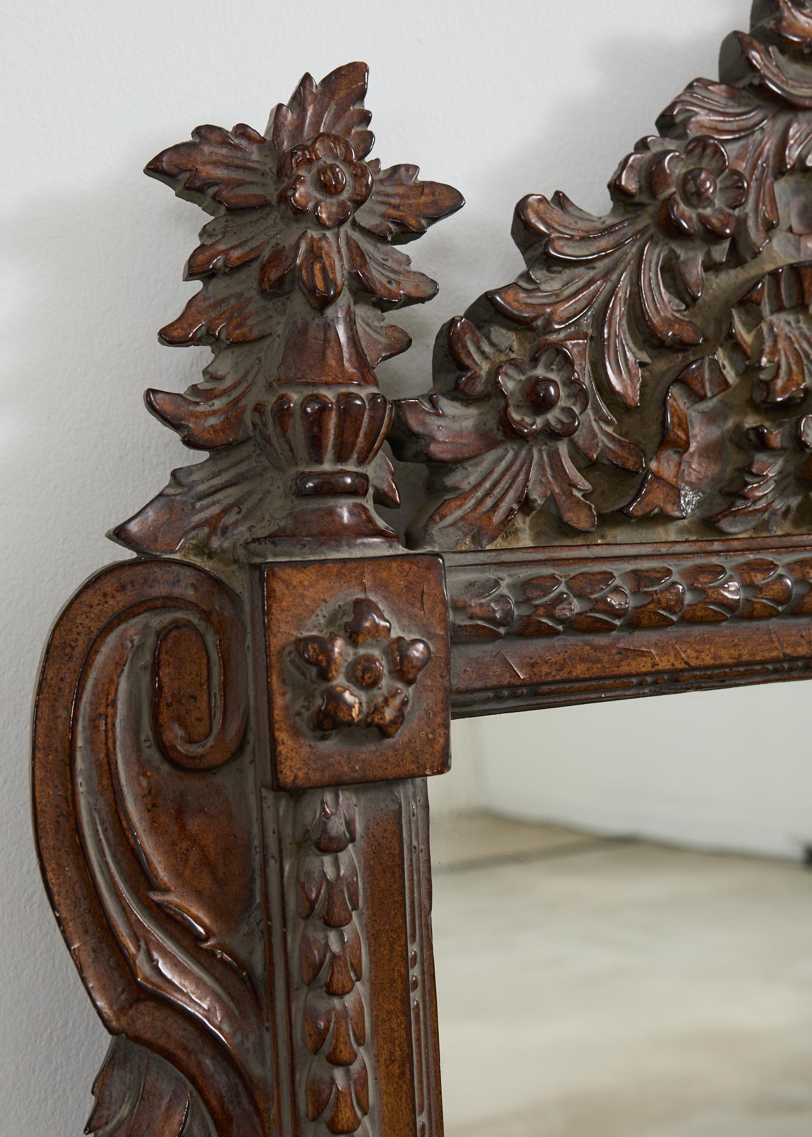 Stephen Cavallo Louis XVI Style Carved Wall Mirror For Sale 2