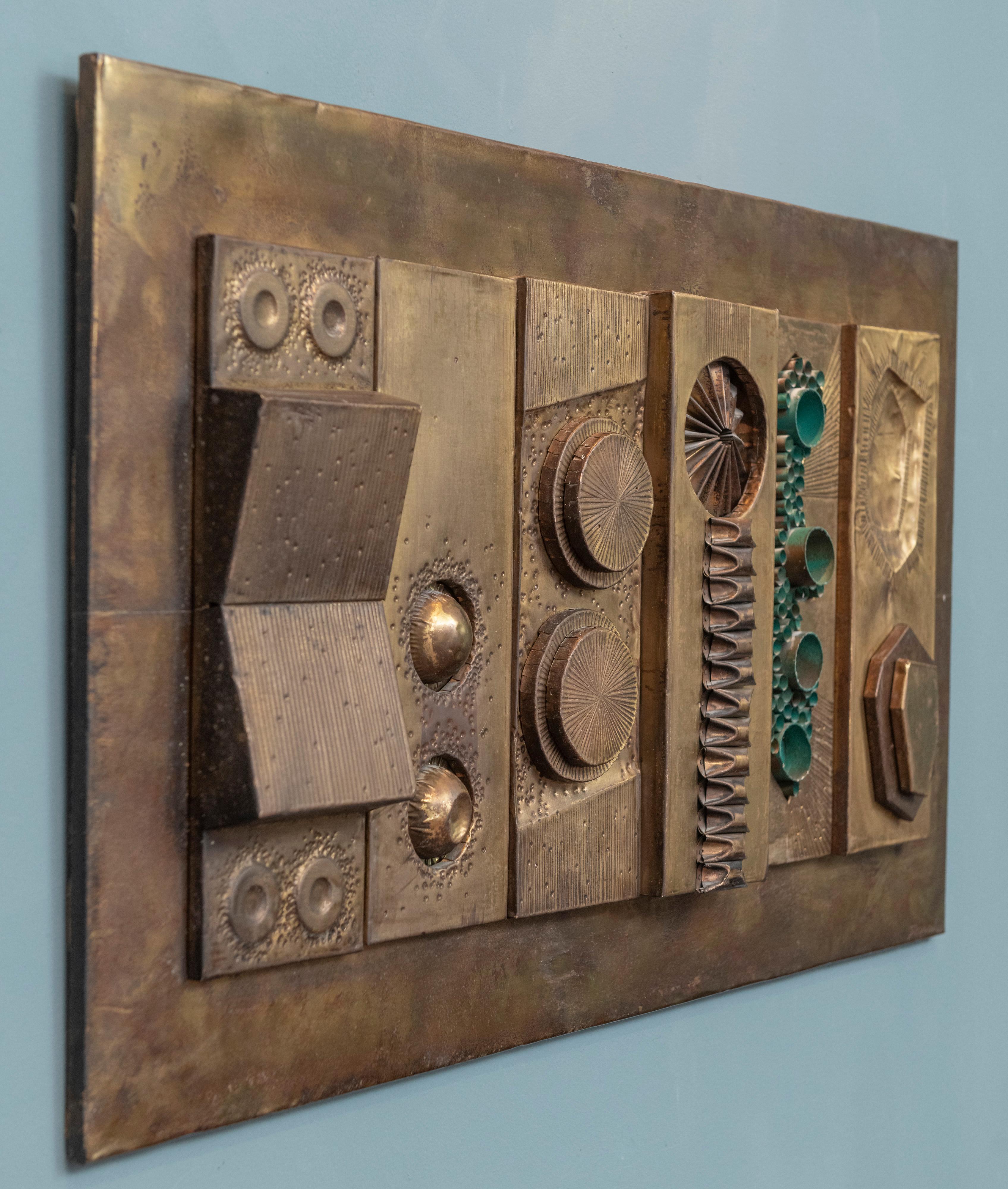 Stephen Chun Brutalist Abstract Wall Sculpture 1