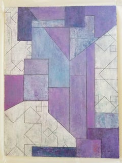 30 x 22 inches Oil paint, cold wax medium - Purple Haze