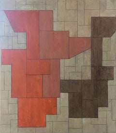  32 x 28 x 2 in. Oil Painting - Shapes of Things Study II mae