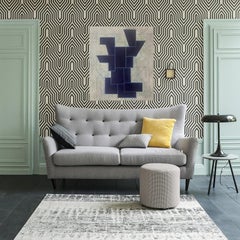 32x28x2" Pittura a olio contemporanea architettonica geometrica