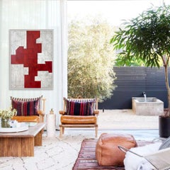 39 x 28 x 2 in. "Tough Love" - Oil Painting, Geometric