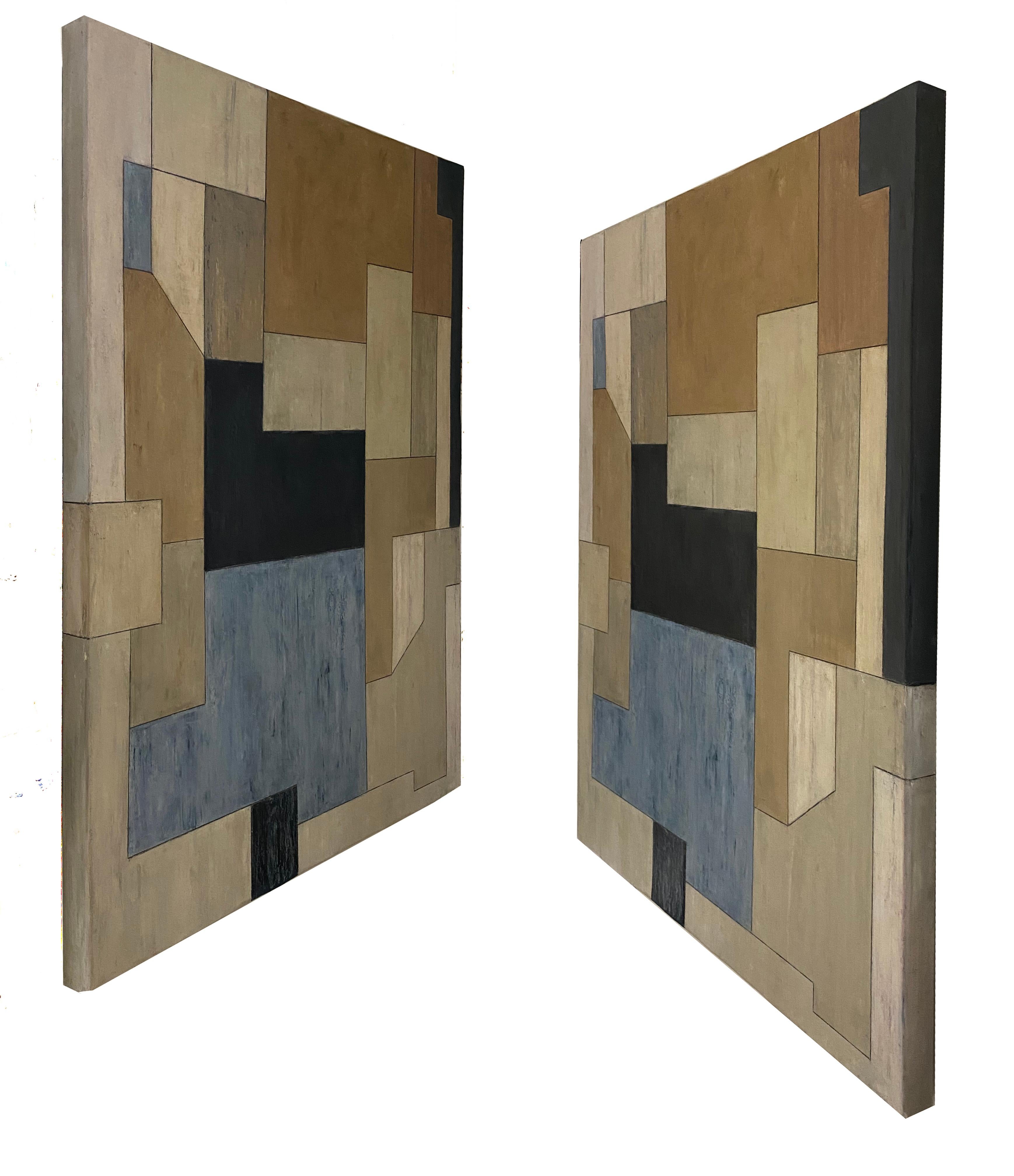 40x32x2 pollici.  Pittura ad olio astratta contemporanea in vendita 1