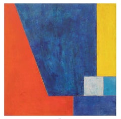 40x40' Large abstract oil painting - Red - architectural, color field, oil