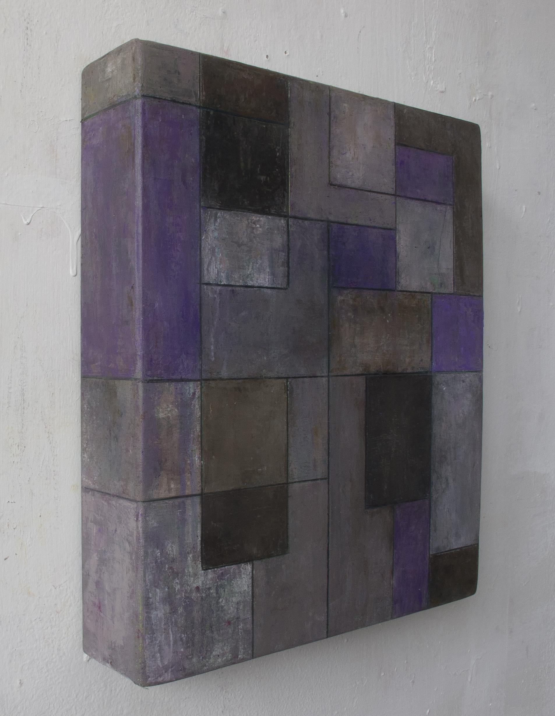 frankincense, myrrh and lavender, Painting, Oil on Canvas - Gray Abstract Painting by Stephen Cimini