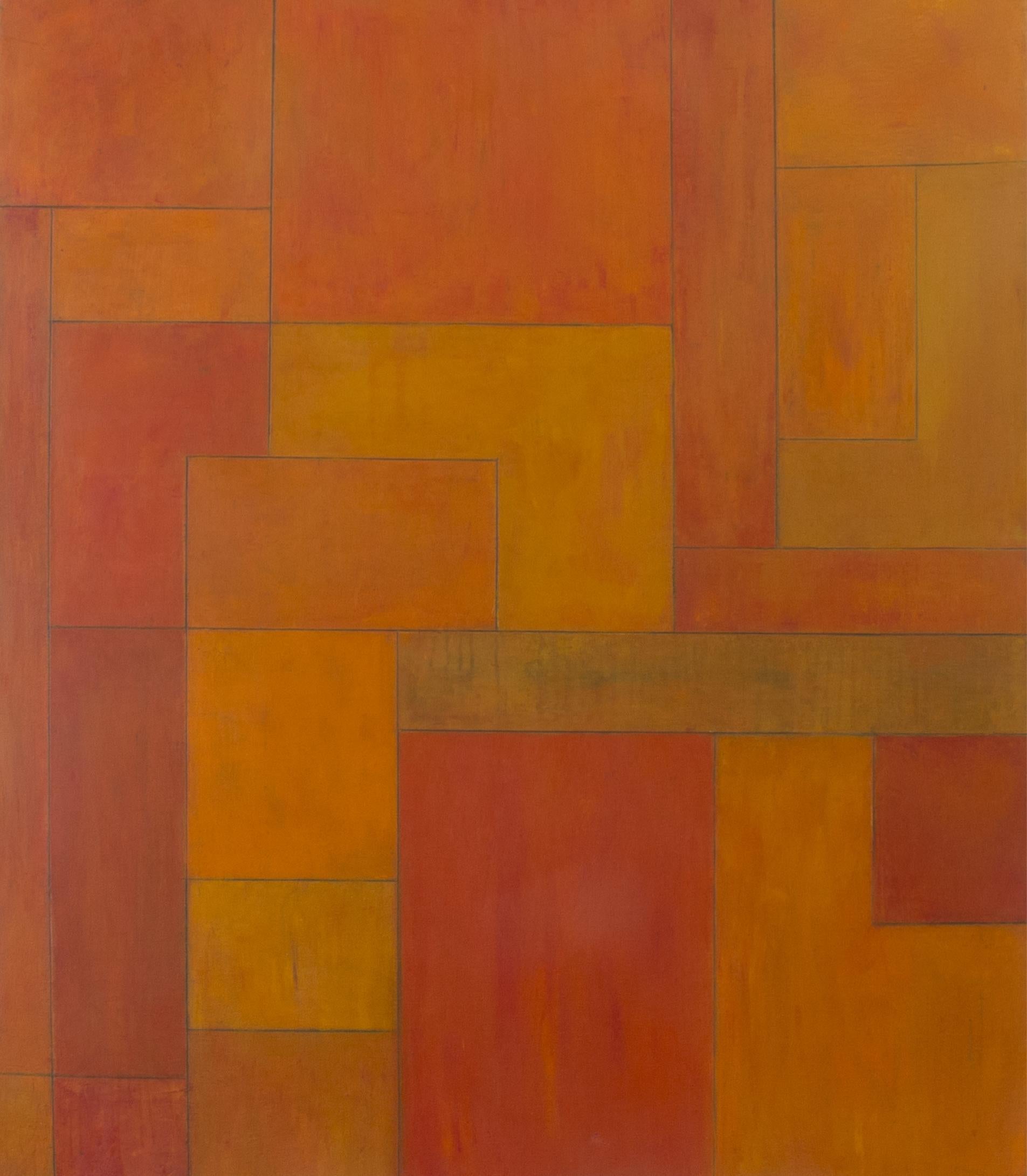 Stephen Cimini Abstract Painting - gold zone, Painting, Oil on Canvas