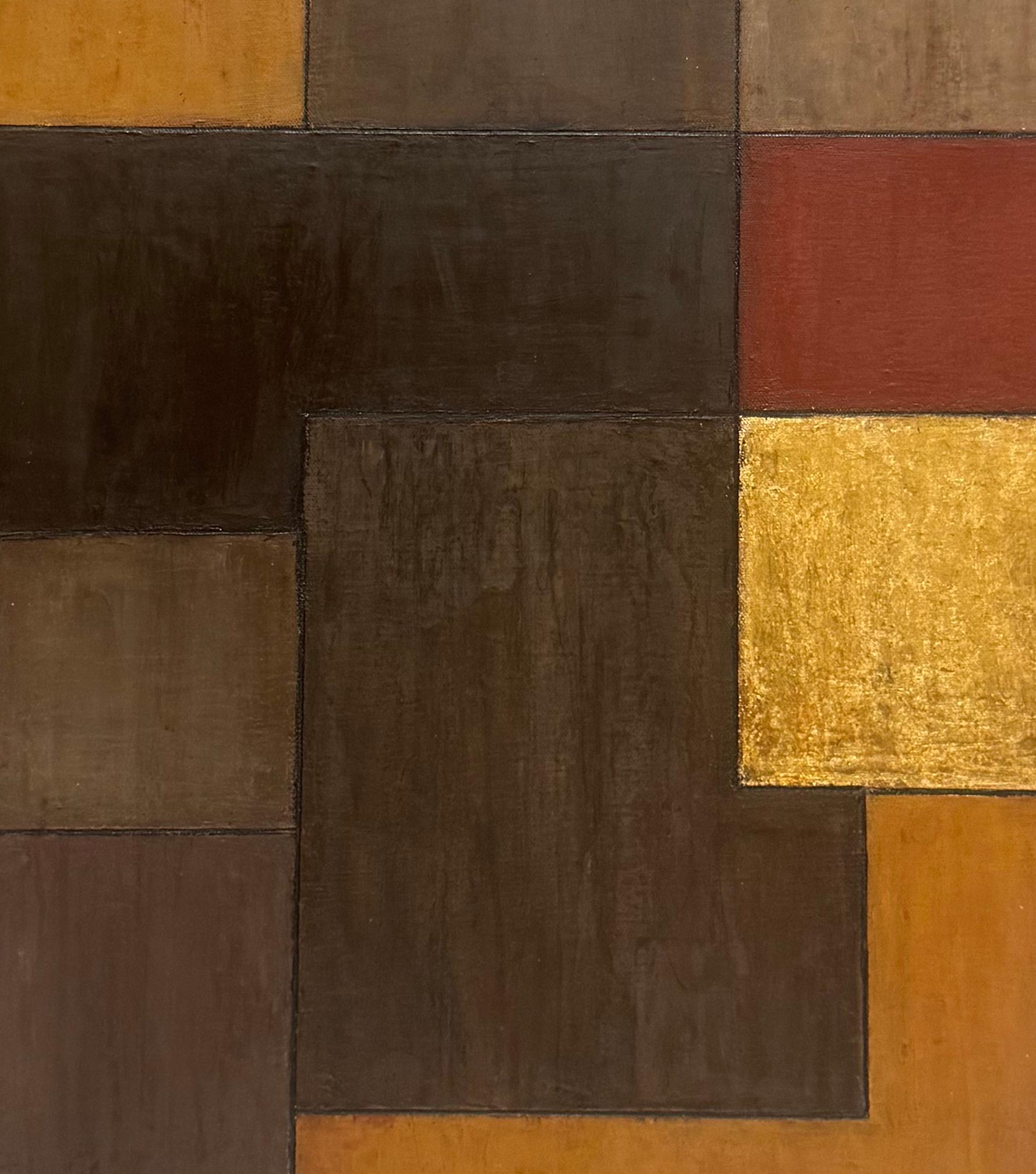 Cuore d'oro - Foglie d'oro, pittura a olio - Painting Contemporaneo di Stephen Cimini