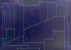 "Still Climbing" Geometric Architectural Monochromatic Contemporary Oil Painting