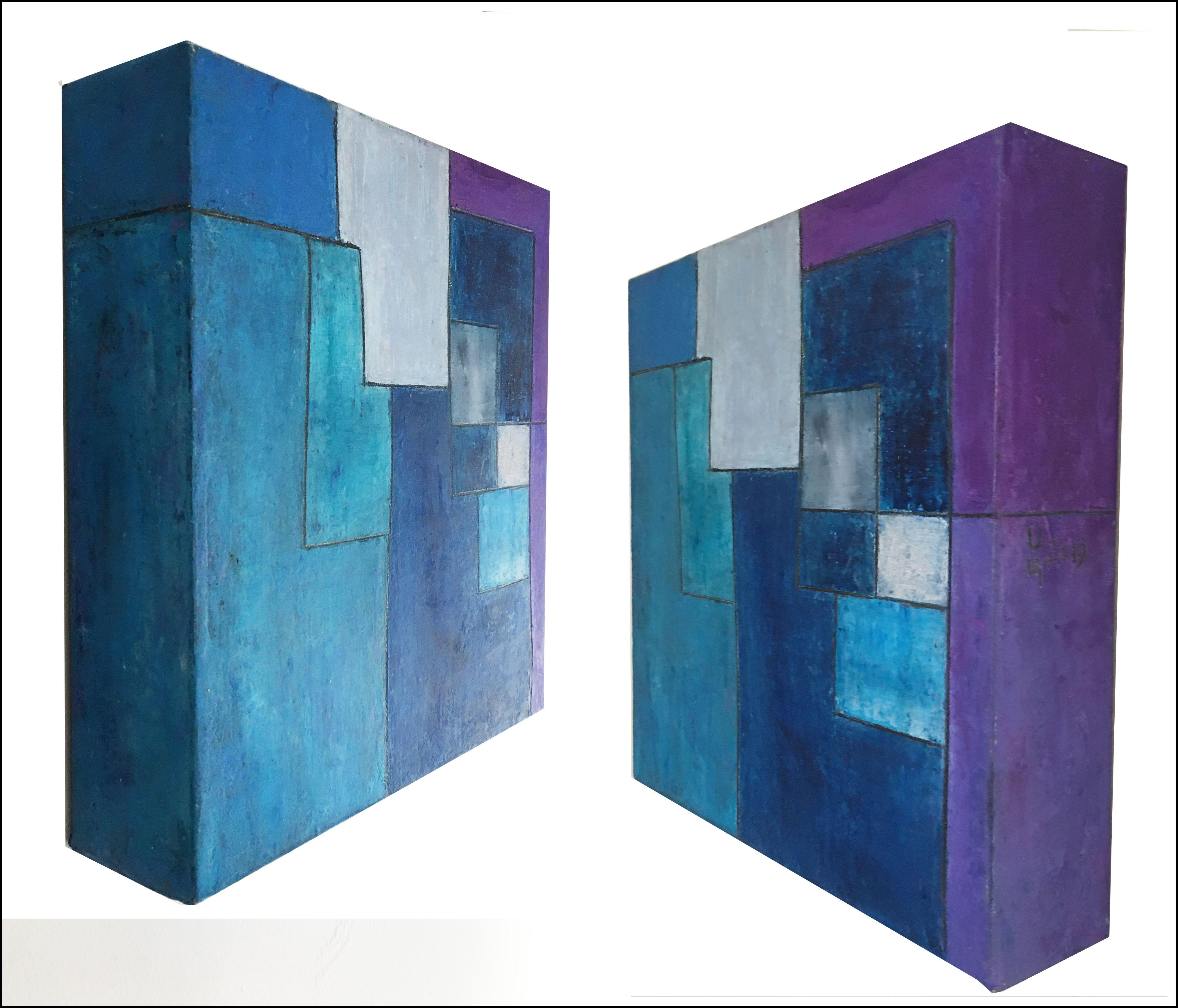 Ultrablau-violette, Gemlde, l auf Leinwand – Painting von Stephen Cimini