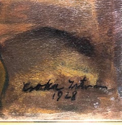 Sand Pit Hungarian American Painting Workers Horses European Modernism 1928 WPA