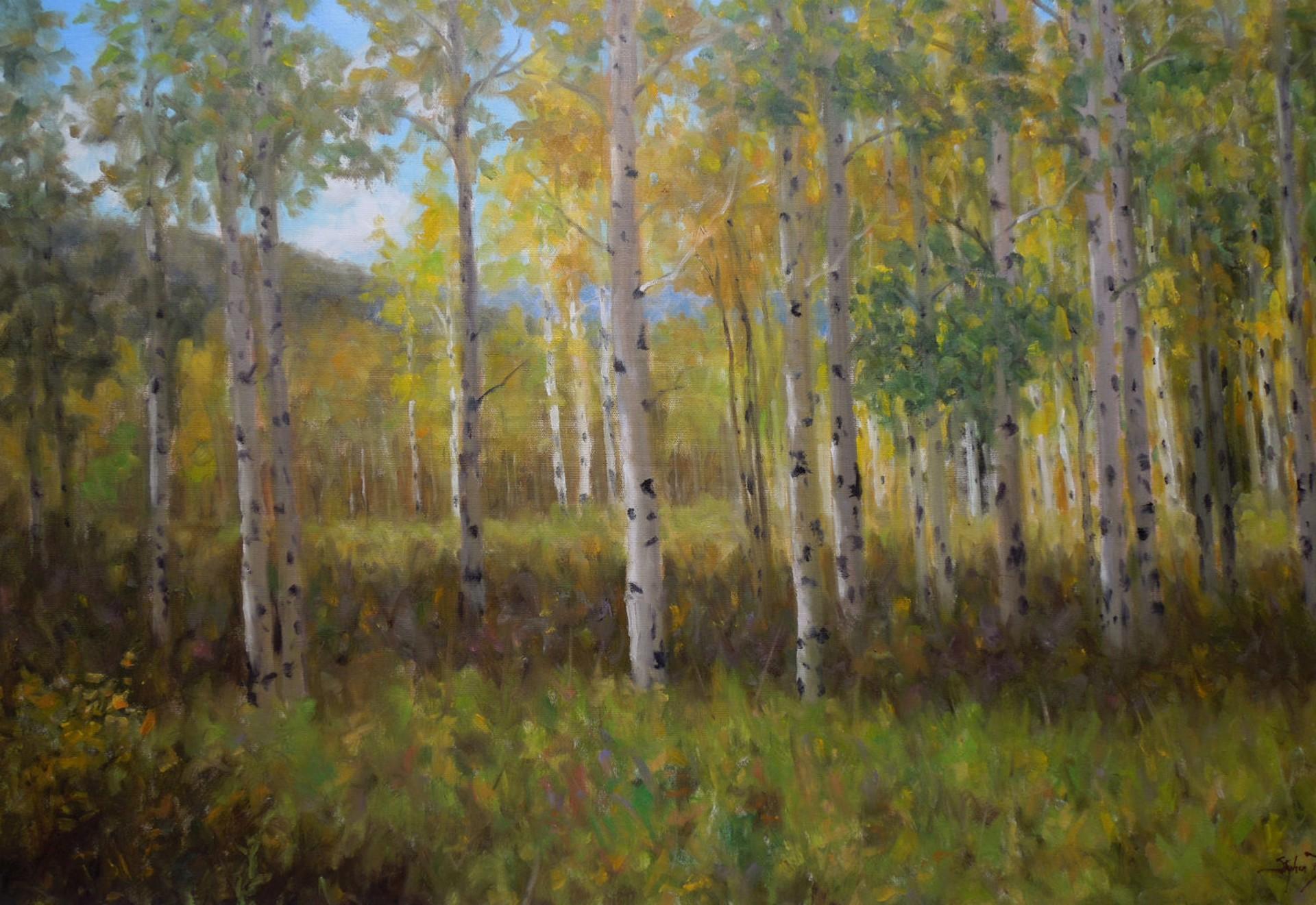 Landscape Painting di Stephen Day - Una mattina d'autunno