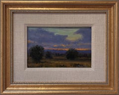 "Un atardecer de agosto" (1992) de Stephen Day, pintura original de paisaje