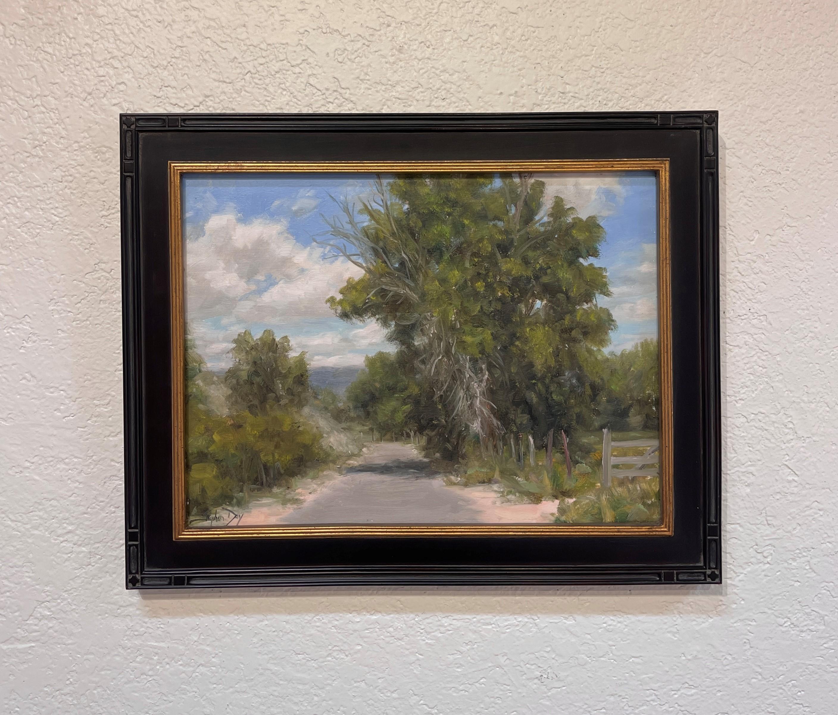 Boschi di cotone lungo la strada - Painting di Stephen Day