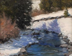 "Winter Blues" (2017) By Stephen Day, Original Oil Painting of Landscape