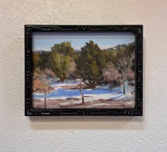 "Luz del sol y sombras invernales" (2017) Por Stephen Day, Pintura al óleo original