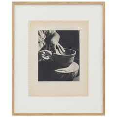 Stephen Deutch 'Potter's Hands' Vintage Photo Gravure, circa 1947