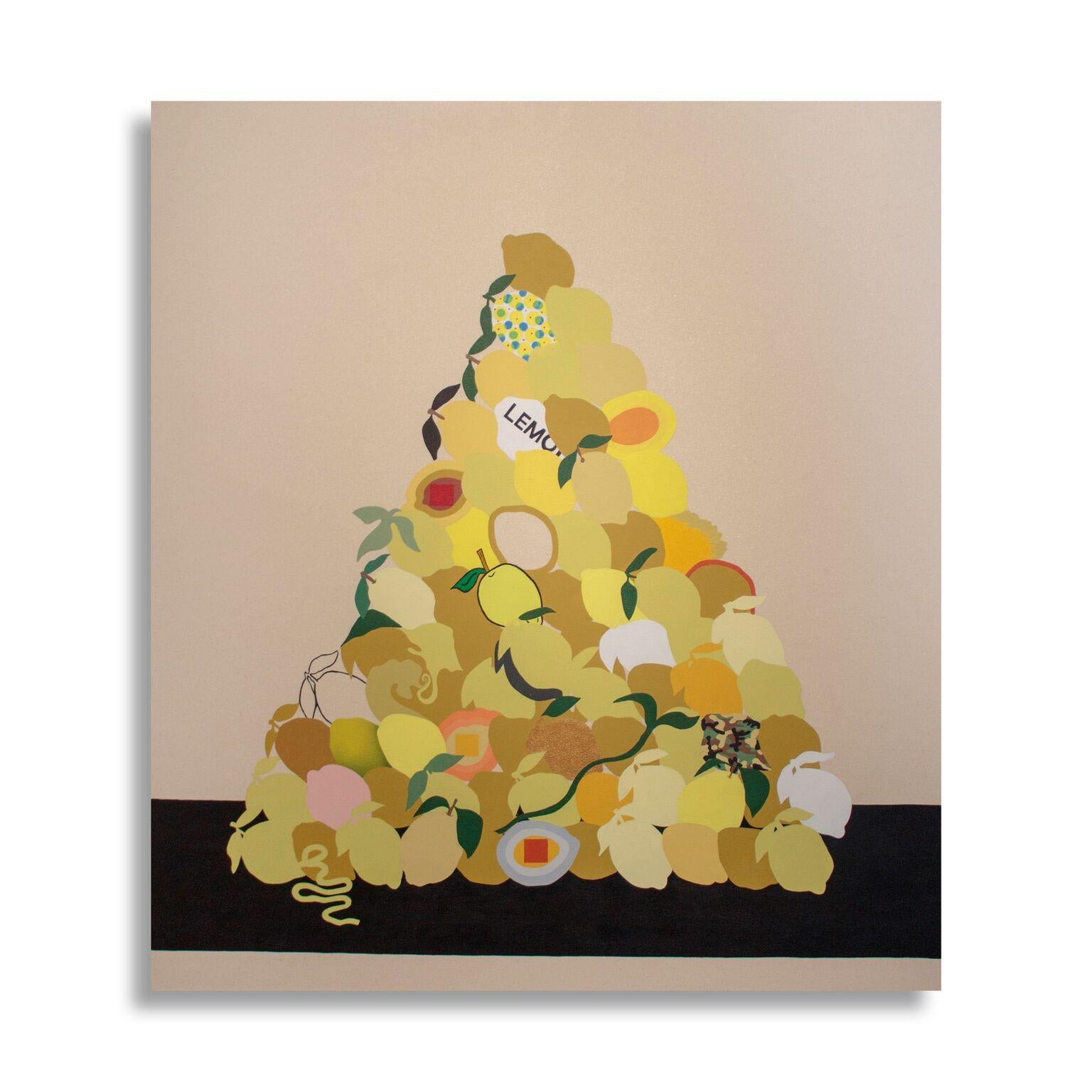 Stephen D'Onofrio Still-Life Painting - Lemon Pile Still Life 