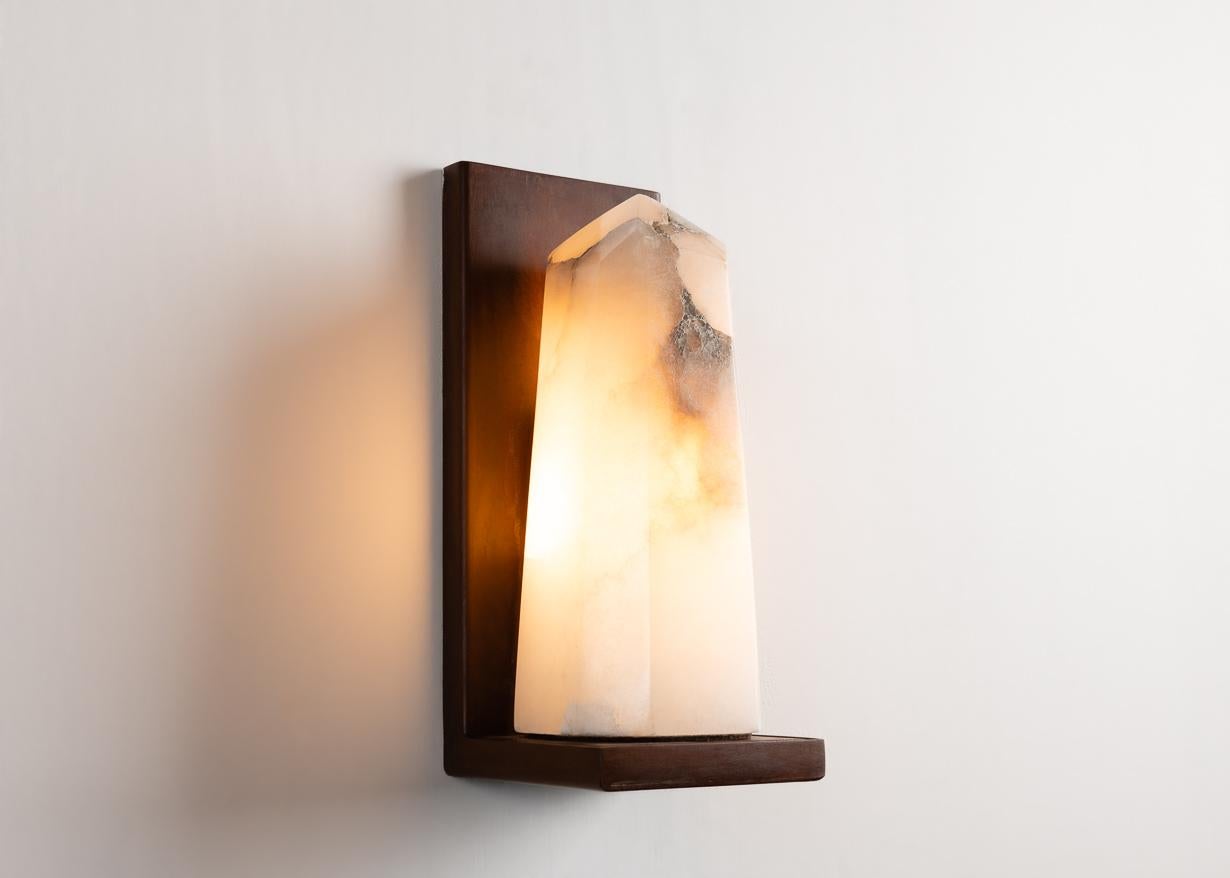 Stephen Downes, Contemporary Alabaster Sconce, United States, 2016 In Excellent Condition In New York, NY