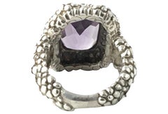 Anello in argento con perline floreali di Stephen Dweck