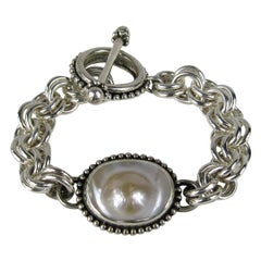 Stephen DWECK Bracelet Rose Mabe Pearl Sterling Silver 1990s