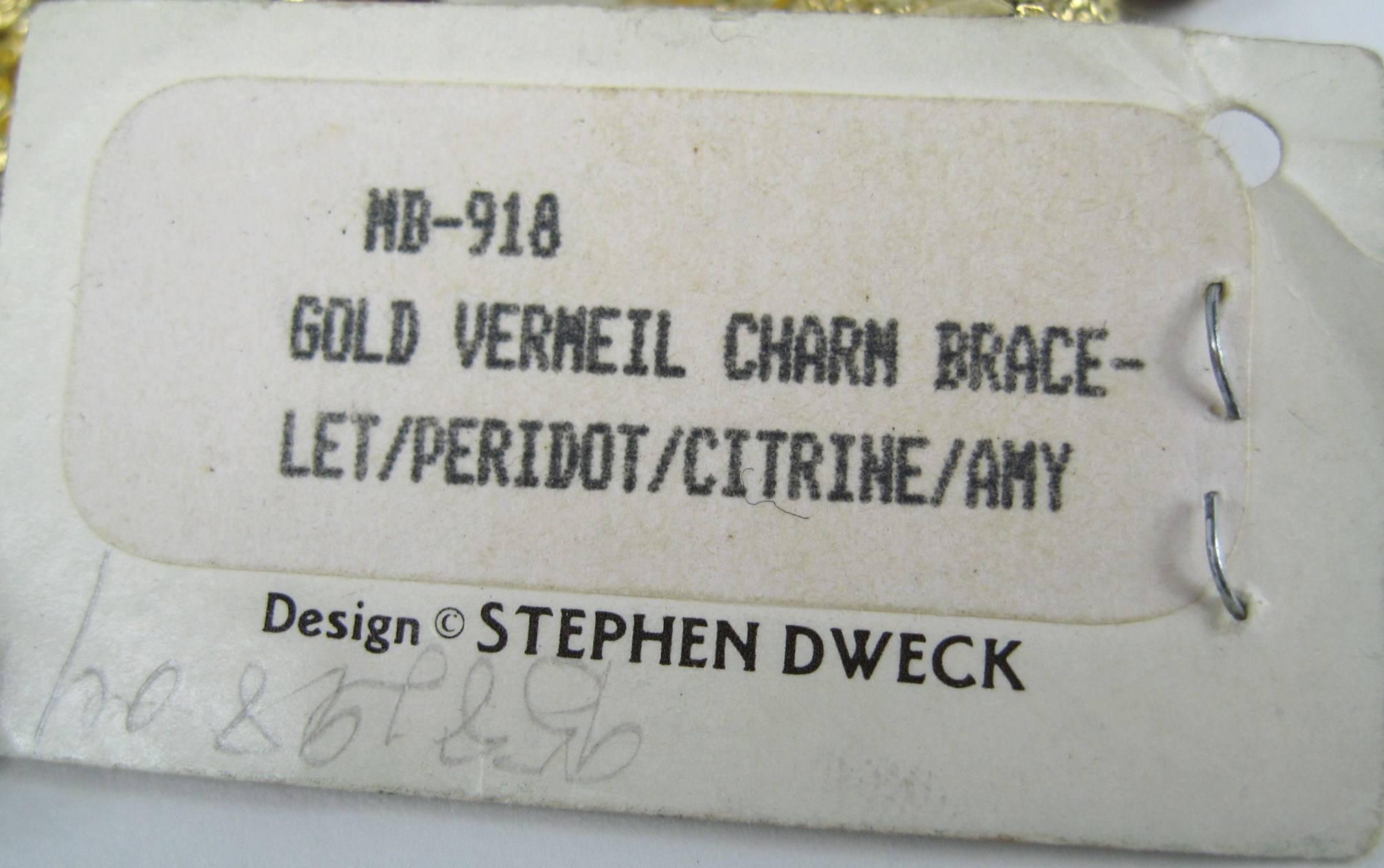  Stephen Dweck Armband OOAK aus Sterlingsilber mit Anhängern, 1990er Jahre Damen im Angebot