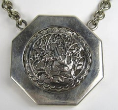 Stephen Dweck "OOAK" Sterling Silver Disc Necklace 1980s Never worn