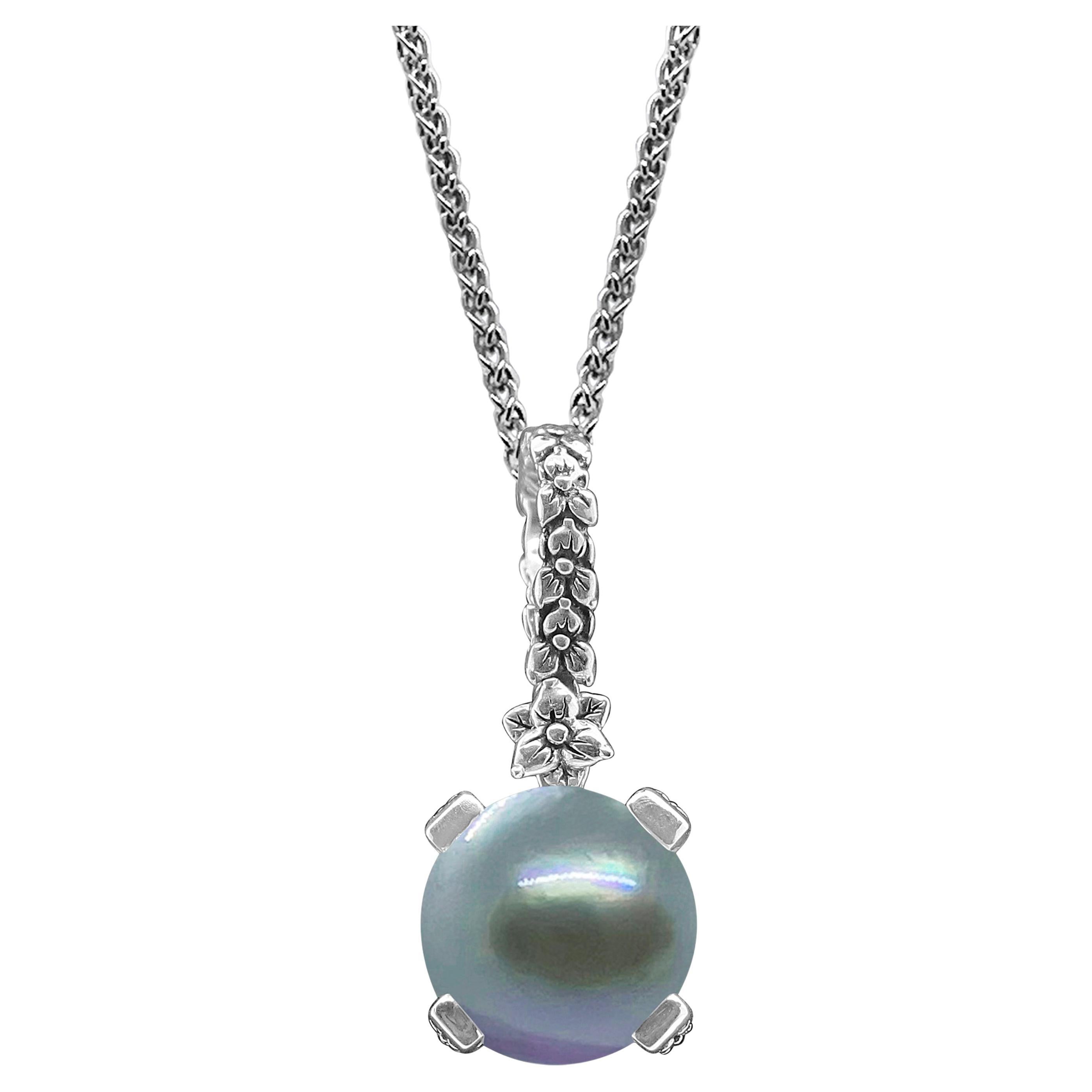 Perlen-Halskette aus Sterlingsilber und Perlen von Stephen Dweck